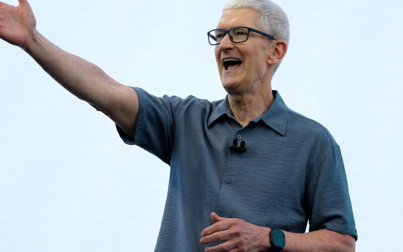 Tim Cook says Apple is ‘open to’ AI acquisitions