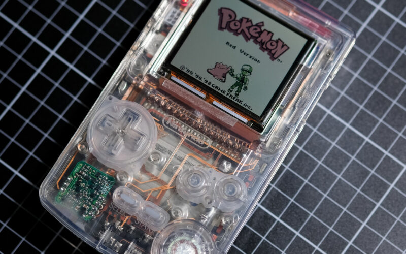 This see-thru Game Boy is a work of art — because she designed a transparent circuit board