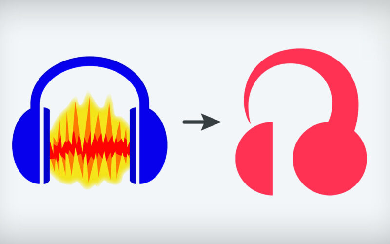 If you can get past the terrible logo, Audacity 4 looks pretty great