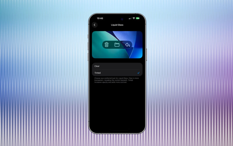 Apple adds a new toggle to make Liquid Glass less glassy