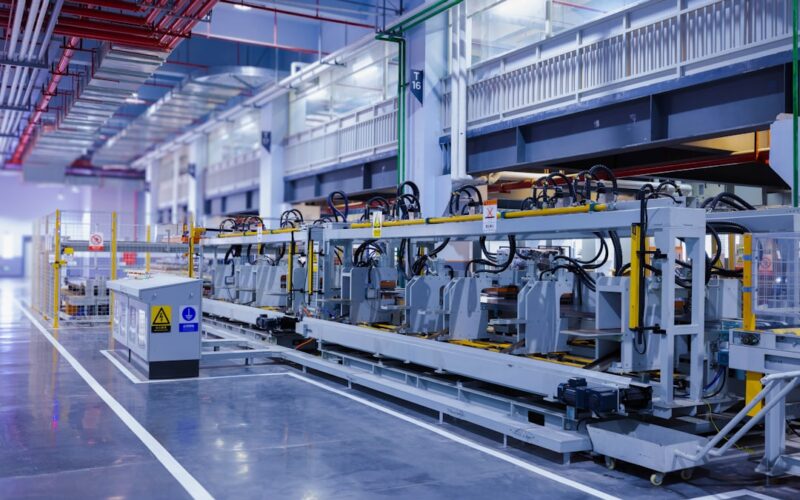 a large machine in a large building