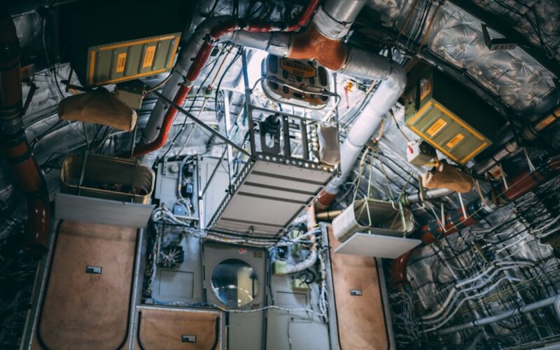 Ai export ban — an overhead view of a building with a bunch of stairs