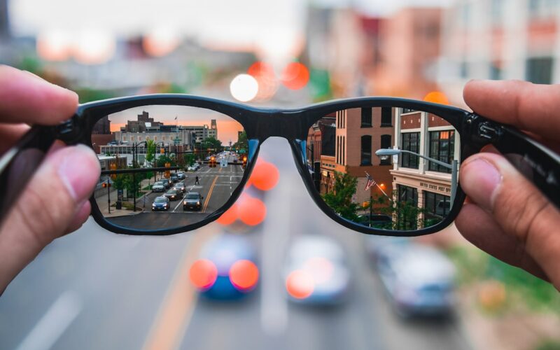 Smart glasses — sunglasses highway reflection during day